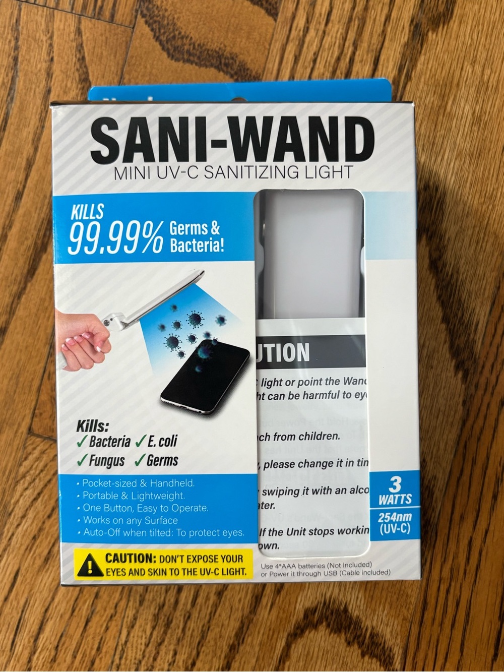 Sani-Wand Portable UV-C Sanitizing Light - White